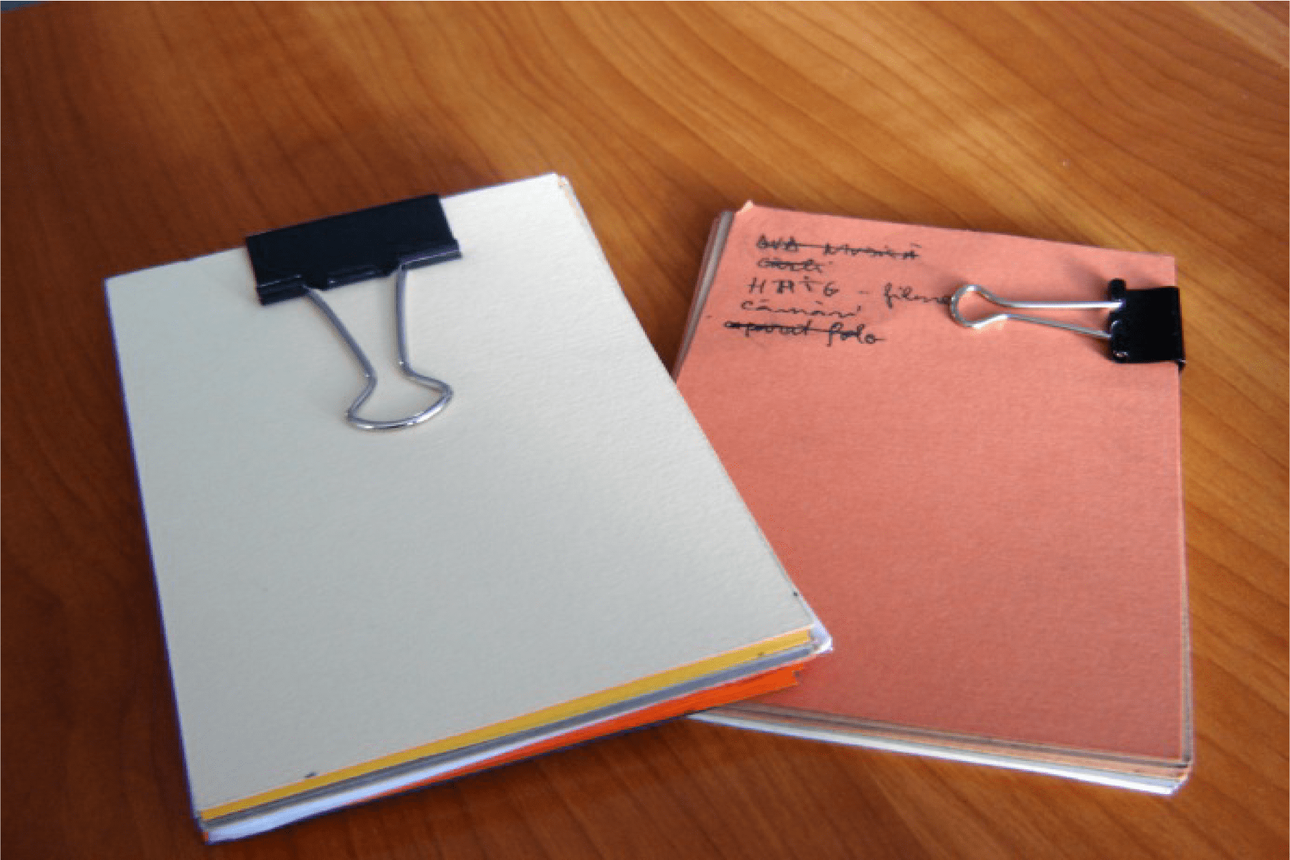 Screenshot of notecards bundled together as a DIY notebook. 